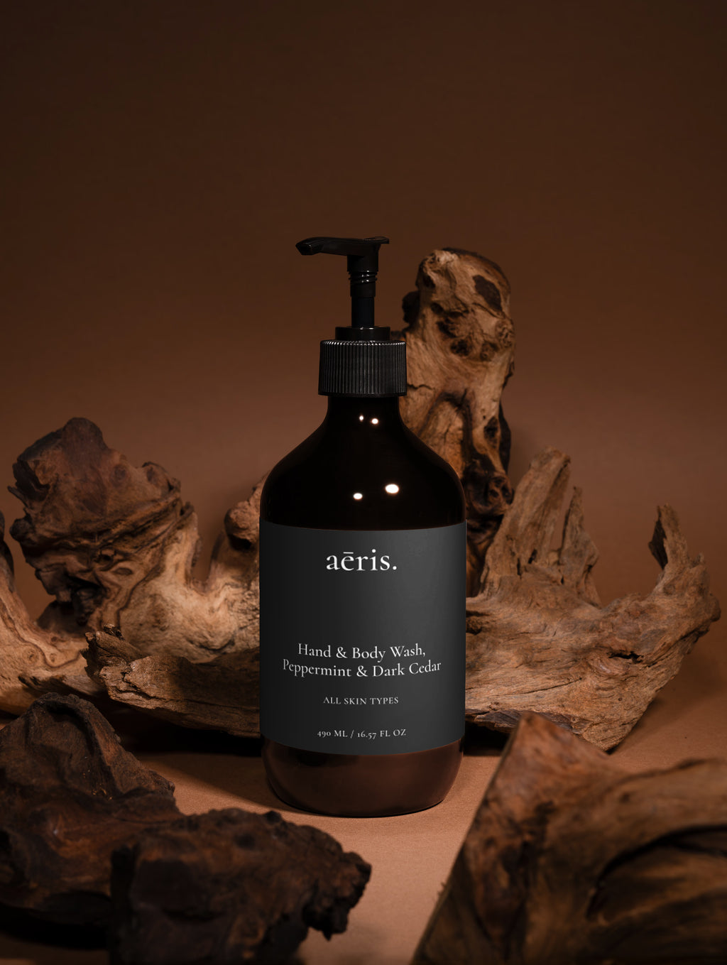 Hand & Body Wash, Peppermint & Dark Cedar